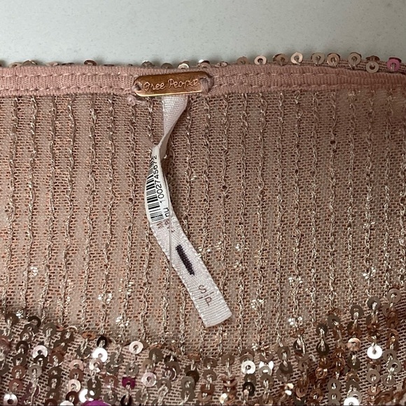 Free People Sequin Long Sleeves Minidress Sz Small Taylor Swift Eras Tour Party - Picture 14 of 14